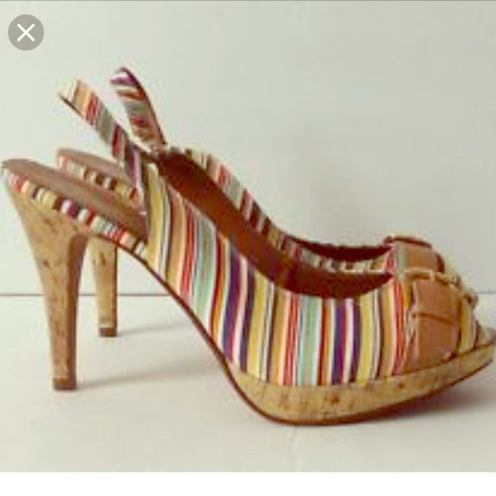 Candie's Kennedy Stripe Slip Heeled Slingback